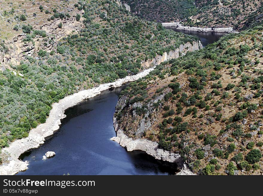 Ravine of the Arribes del Duero; Spain.