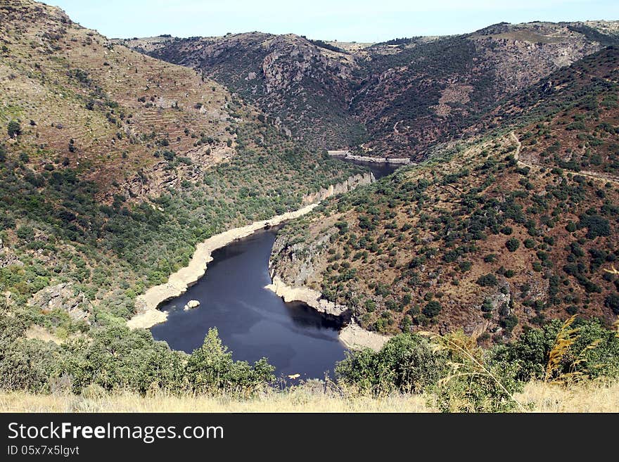 Ravine of the Arribes del Duero; Spain.