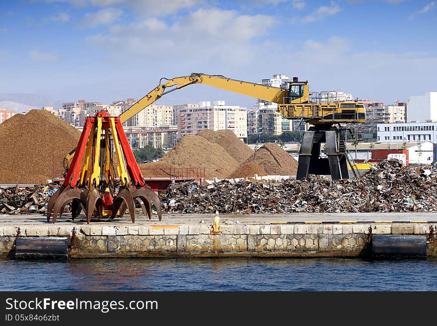 Crane working in the port of Alicante