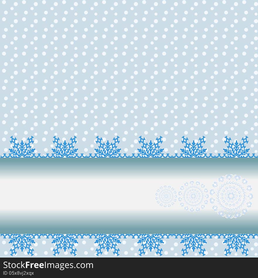 Abstract grey winter background with lace ornament, for invitation or greeting card. (Vector, EPS 10)