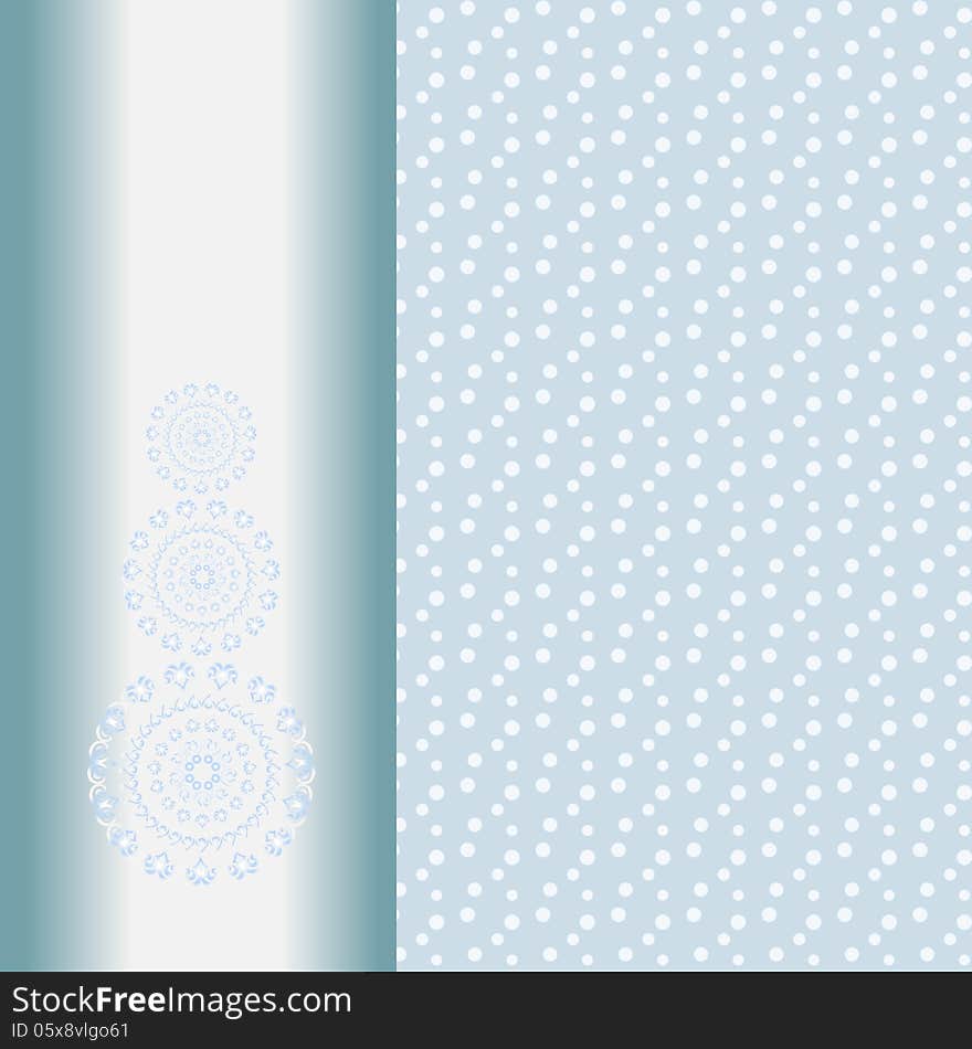 Abstract grey Christmas background with lace stylized snowman, for invitation or greeting card. Vector, EPS 10