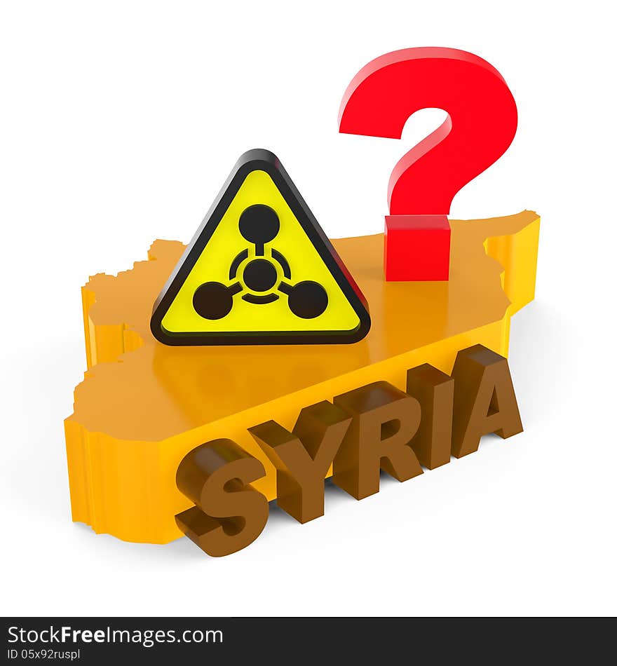 Abstract concept. Use of chemical weapons in Syria.