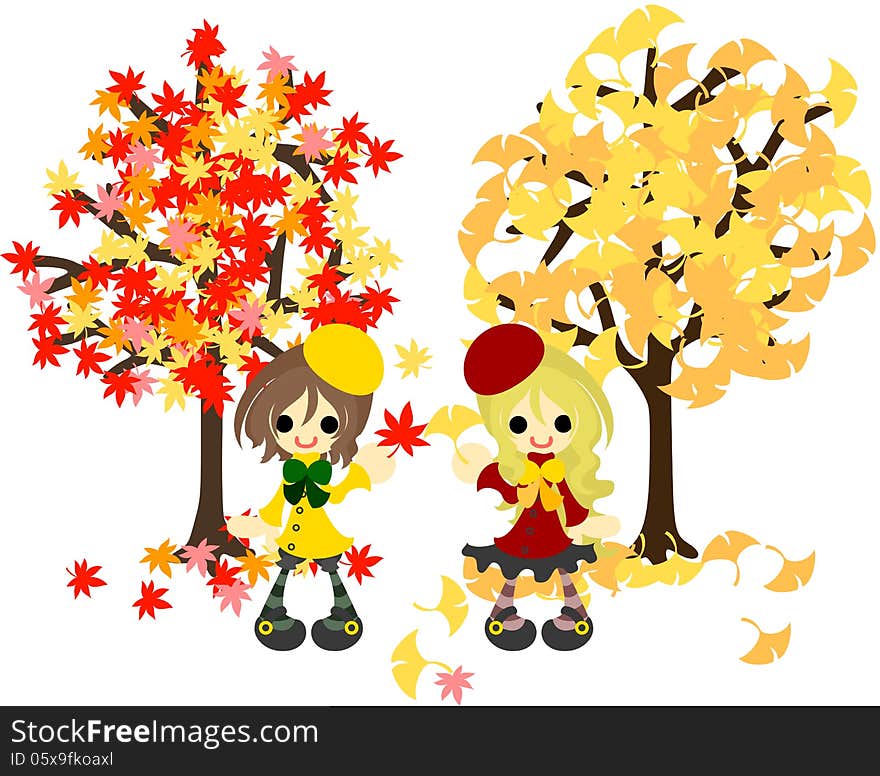 Red Leaves And Yellow Leaves-3