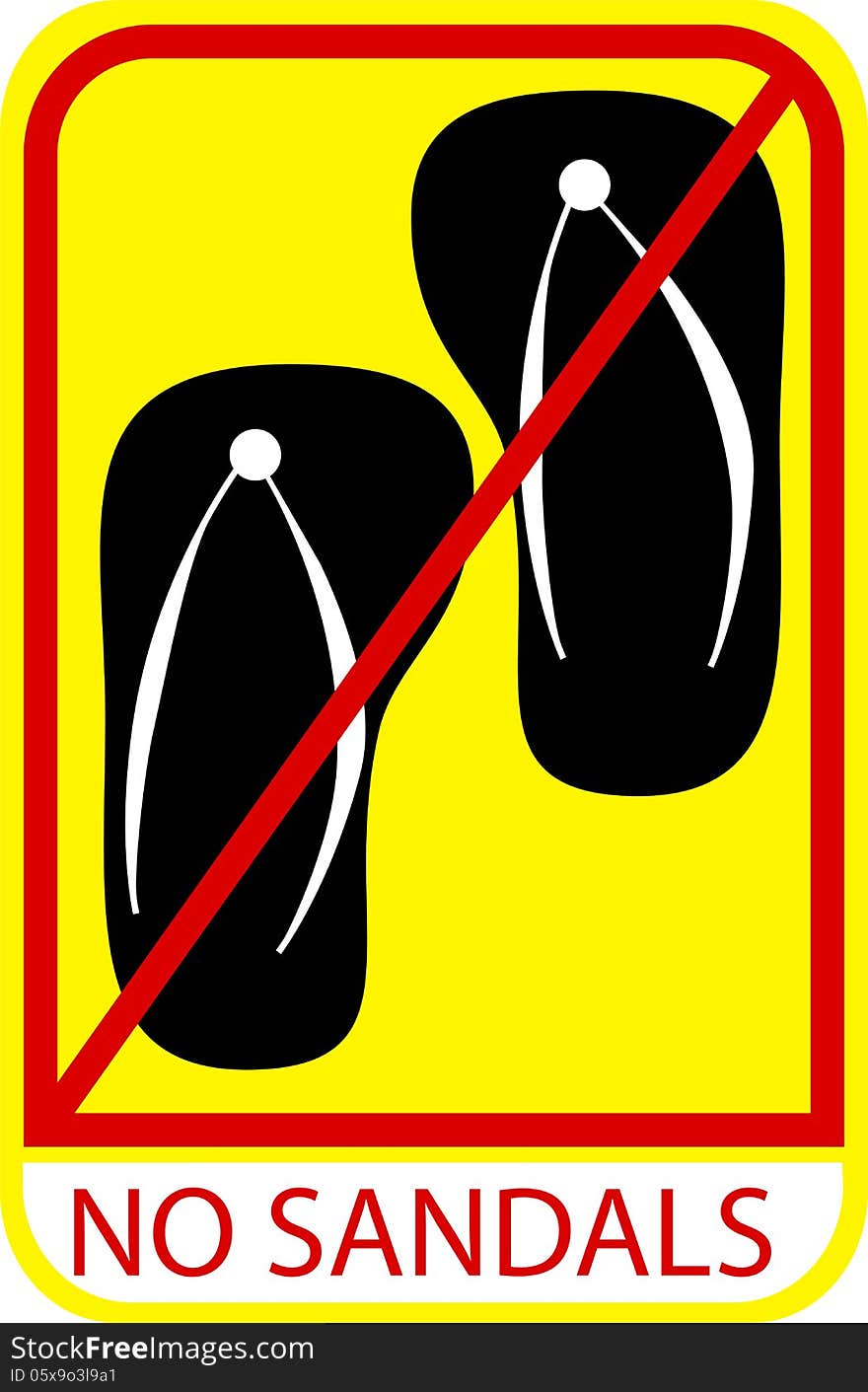 Sign - No Sandal