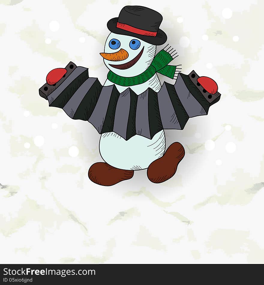 Merry snowman