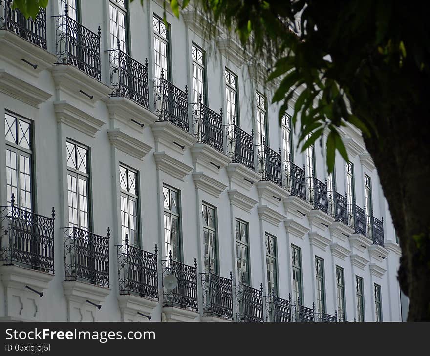 Windows of the church of Saint Alexander (Santo Alexandre) - Belem - Brazil - Amazonia