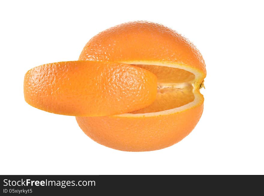 Orange on a white background