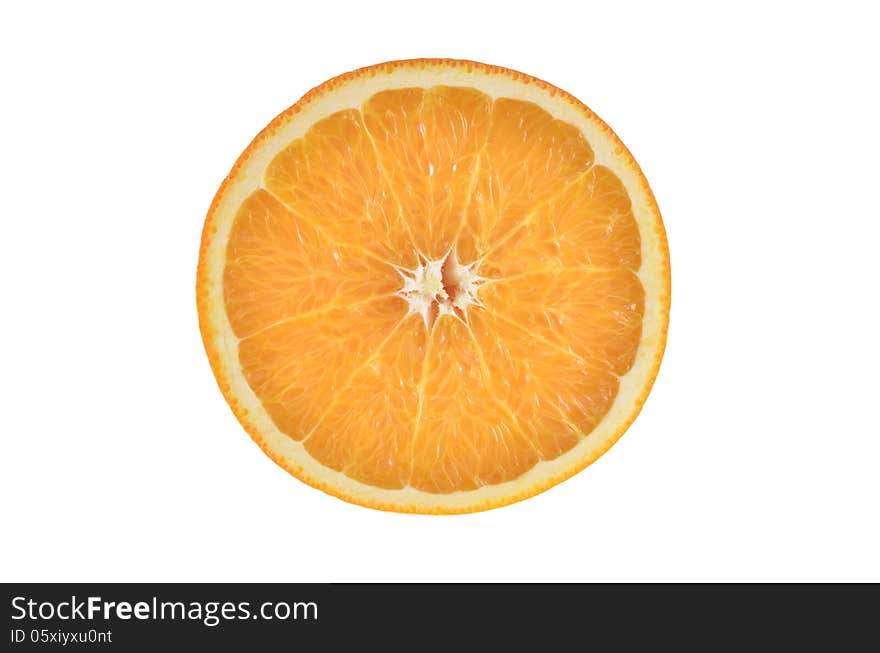 Orange on a white background