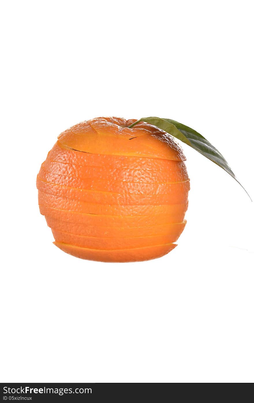 Orange on a white background