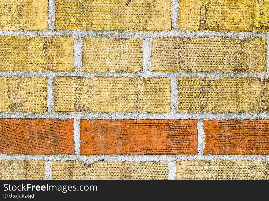 Old brick wall pattern closeup