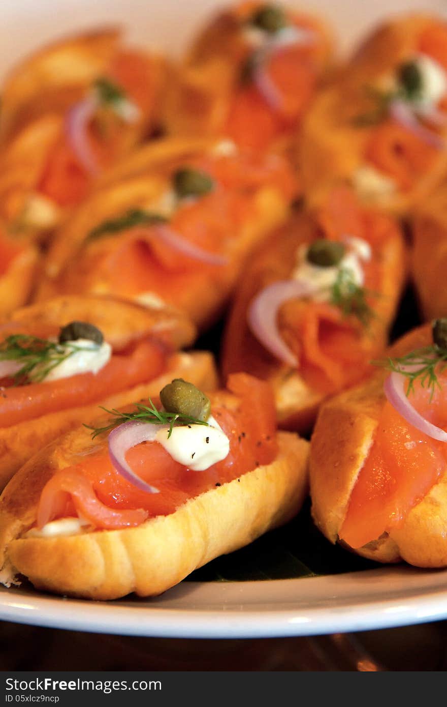 Smoked salmon soft roll