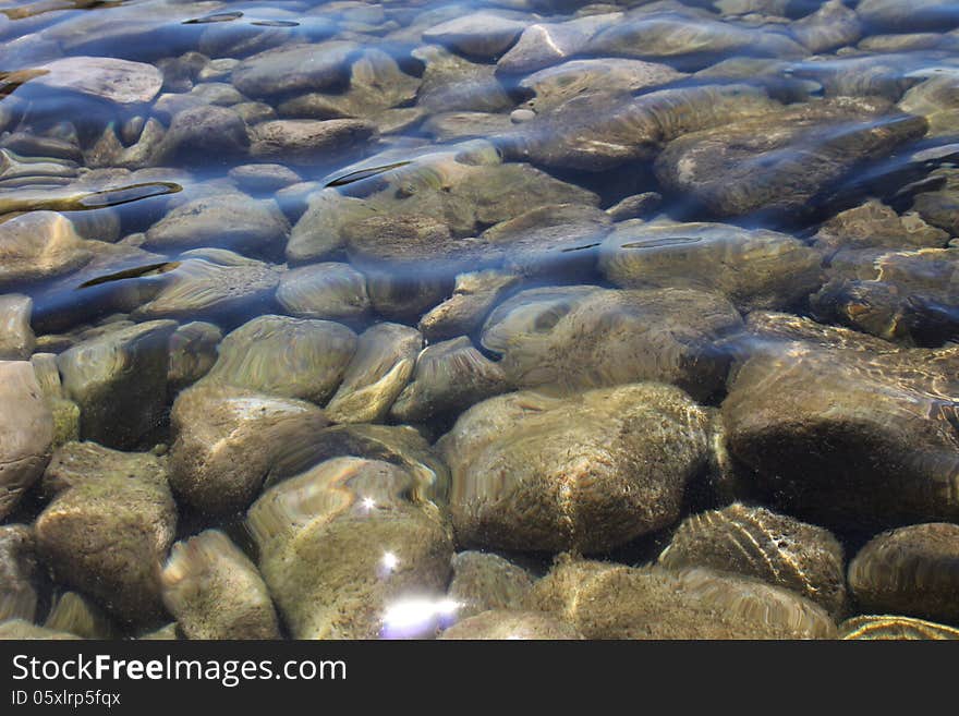 Stones in sea