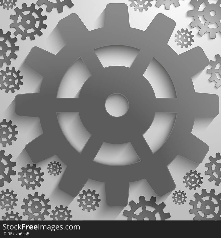 Abstract Backgrund Design With Cog Wheel