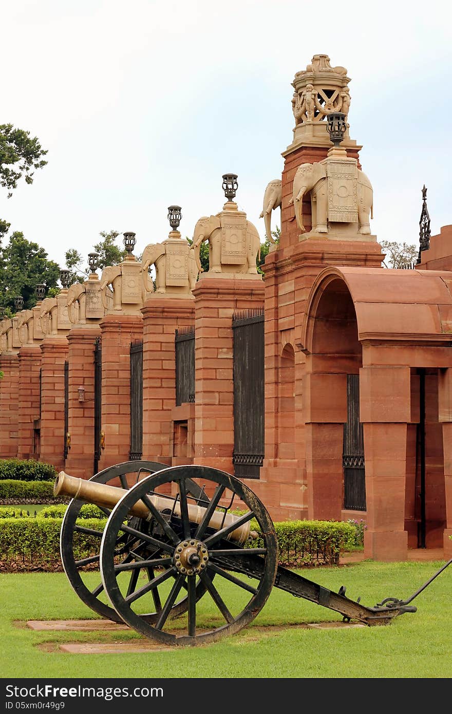 The Entrance to the Presidential Palace (Rashtrapati Bhavan) in New Delhi India. The Entrance to the Presidential Palace (Rashtrapati Bhavan) in New Delhi India