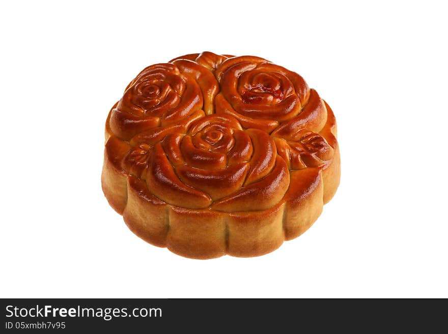 Isolated Flowers Moon Cake