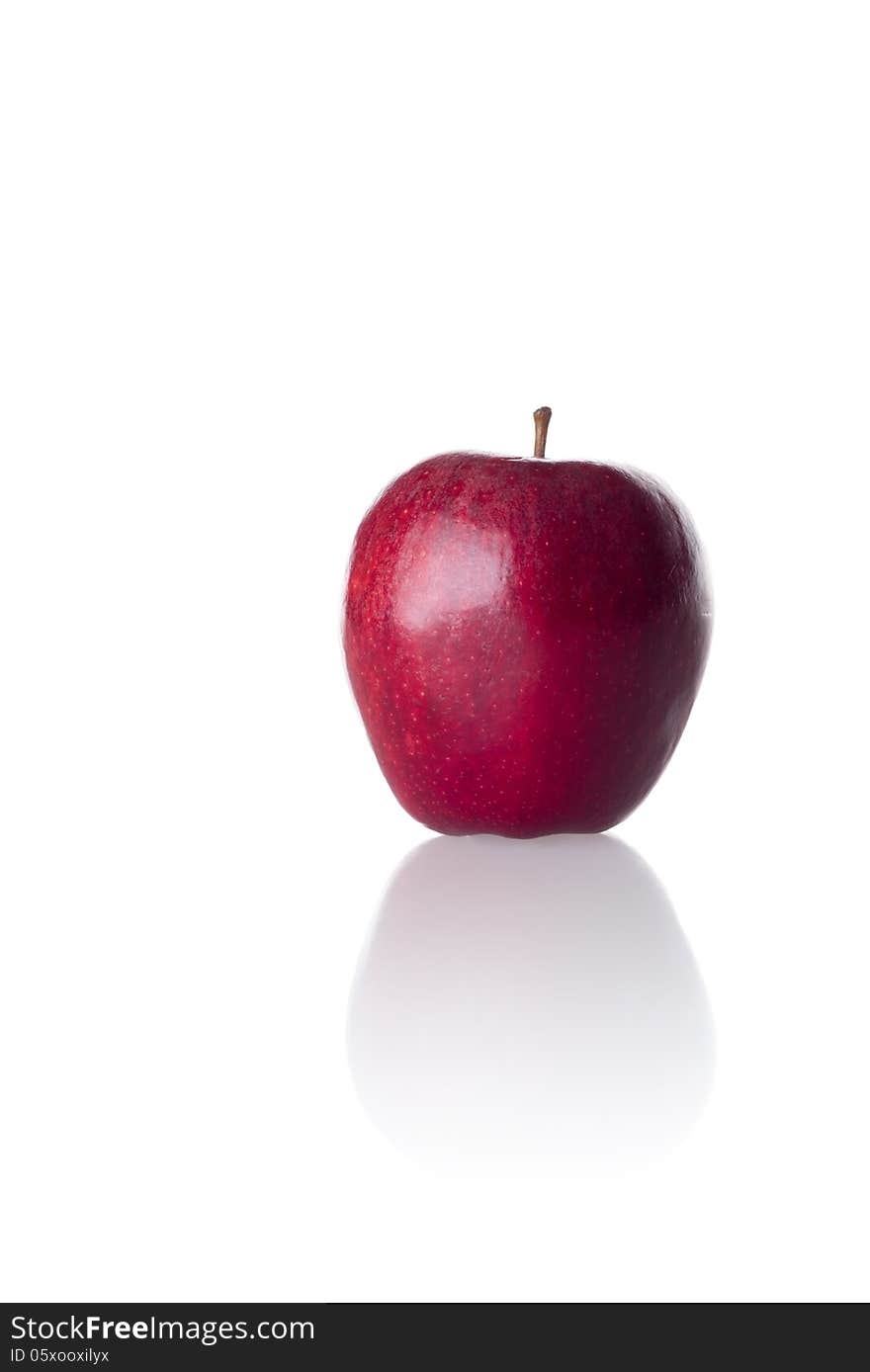 Red apple isolated on white background. Red apple isolated on white background.