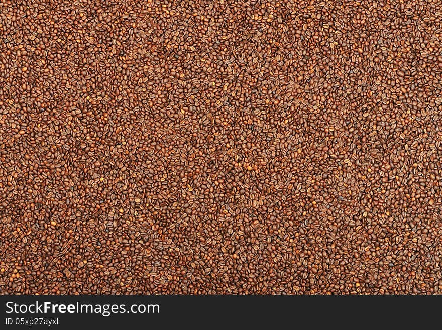 Coffee beans as background from good roasted coffee beans