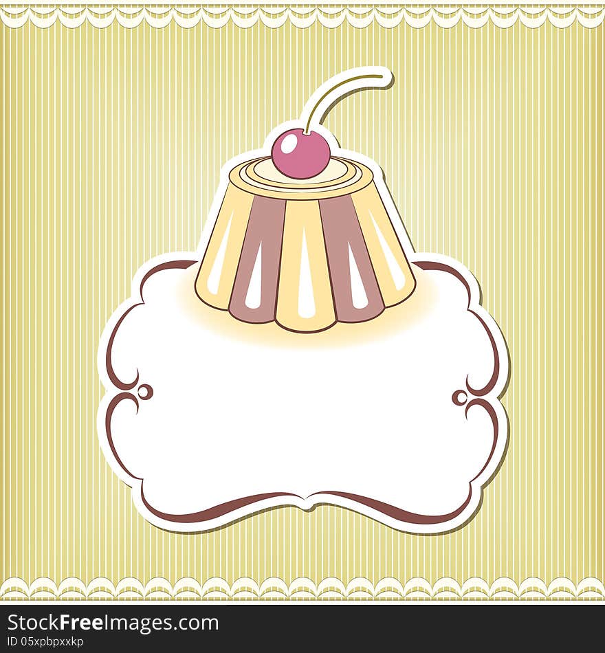 Cute cupcake border