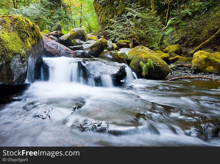 Waterfalls in the Columbia River Gorge, Oregon