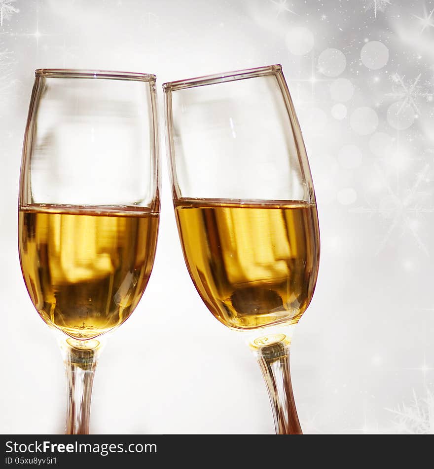 Glasses with champagne