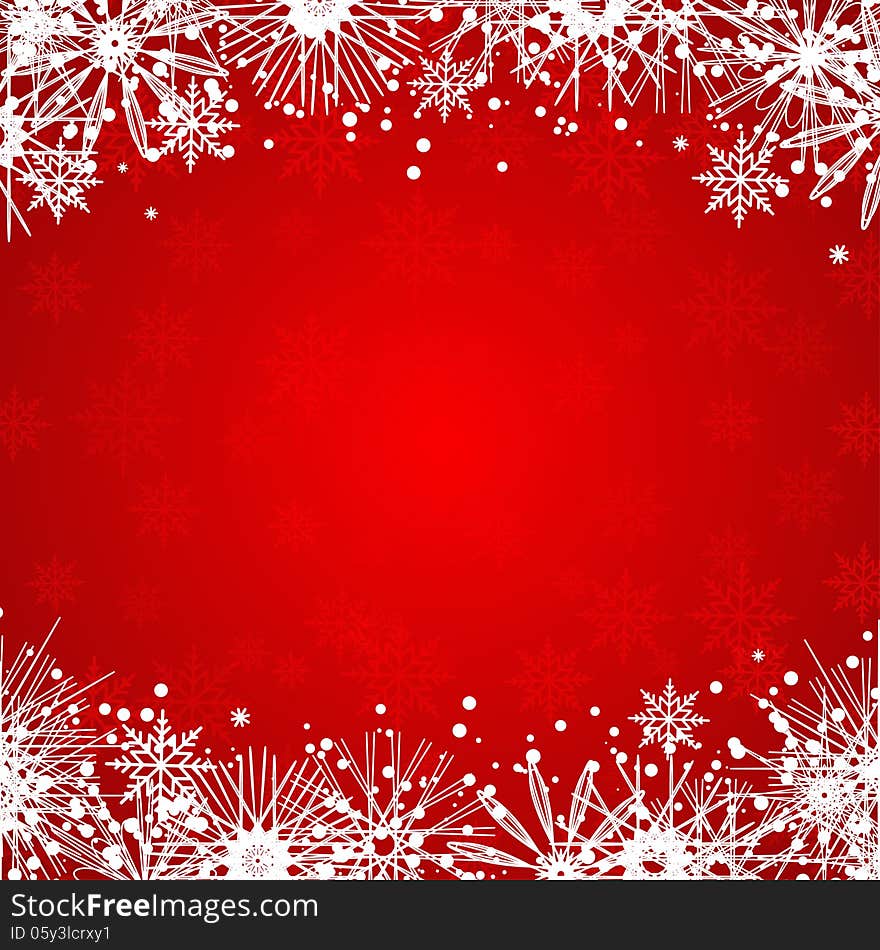 Christmas background with snowflakes. Vector illustration