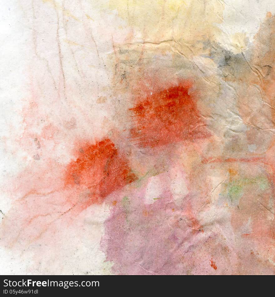 Abstract painted watercolor background on paper texture. Abstract painted watercolor background on paper texture.