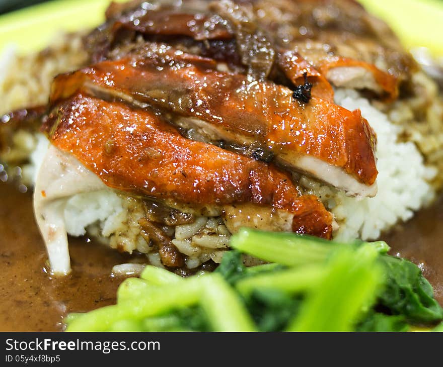 Grilled Duck Rice Delicious Sweet