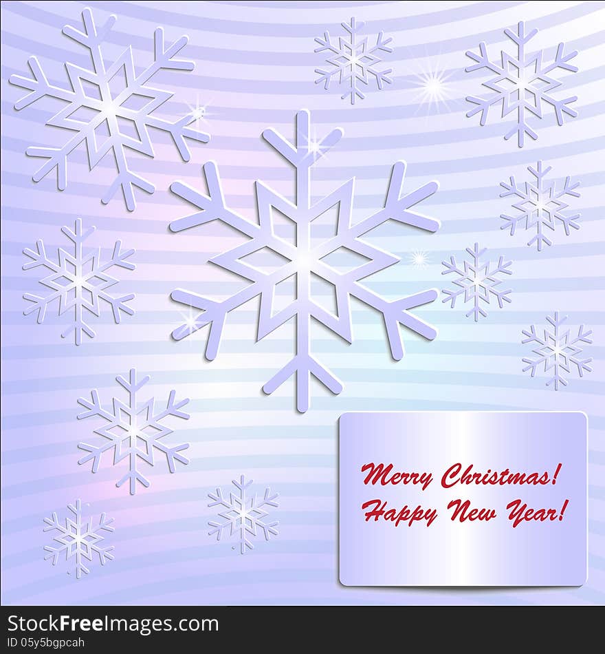 Paper SnowFlake Holiday Card