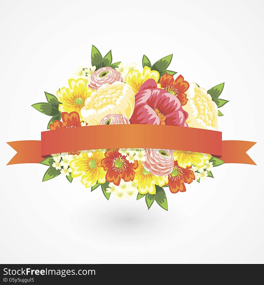 Fresh background with plants and flowers. Fresh background with plants and flowers