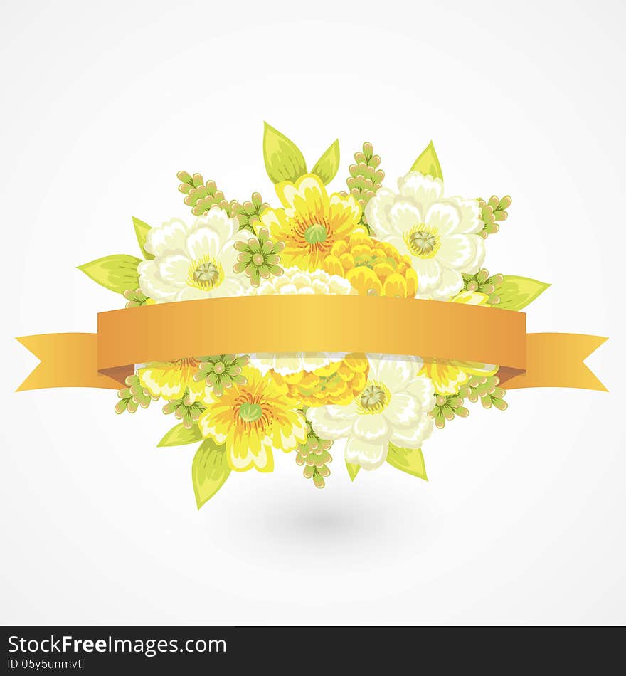 Fresh background with plants and flowers. Fresh background with plants and flowers