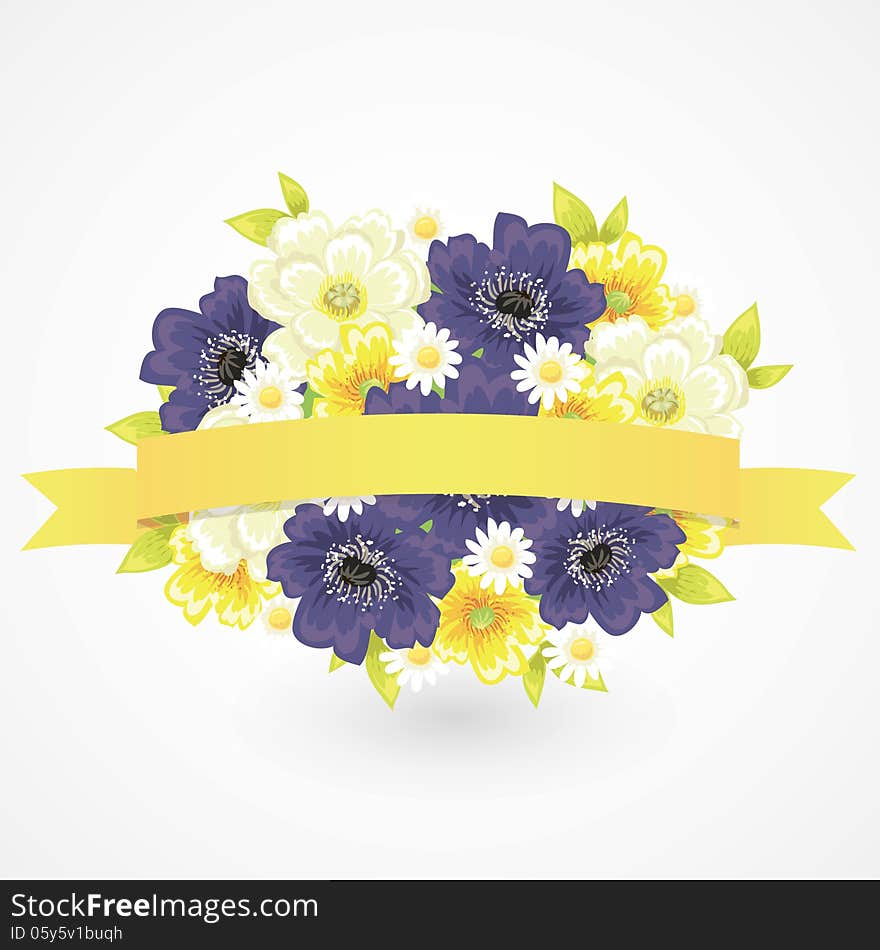 Fresh background with plants and flowers. Fresh background with plants and flowers