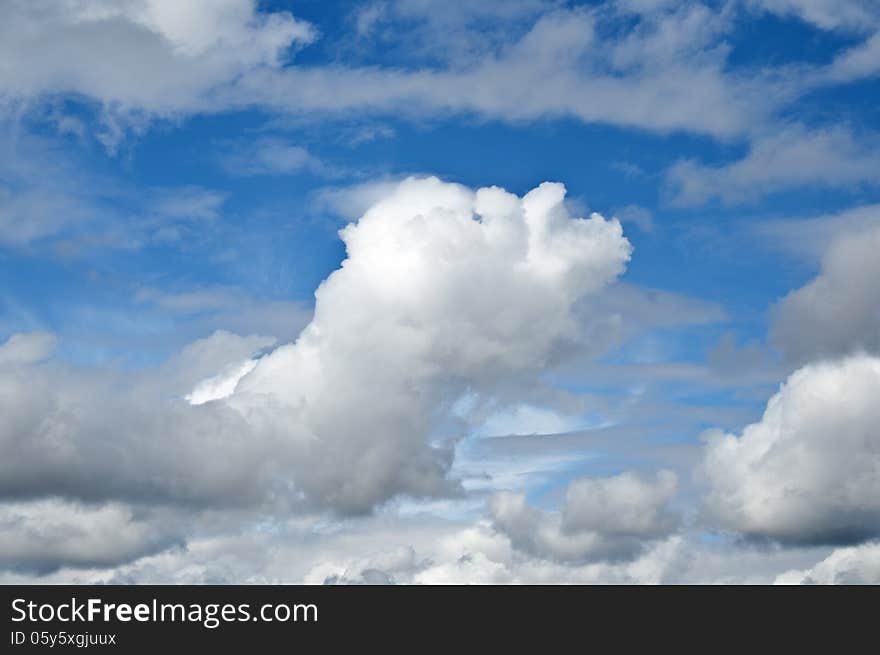 Blue Sky With Cloud In Forefront