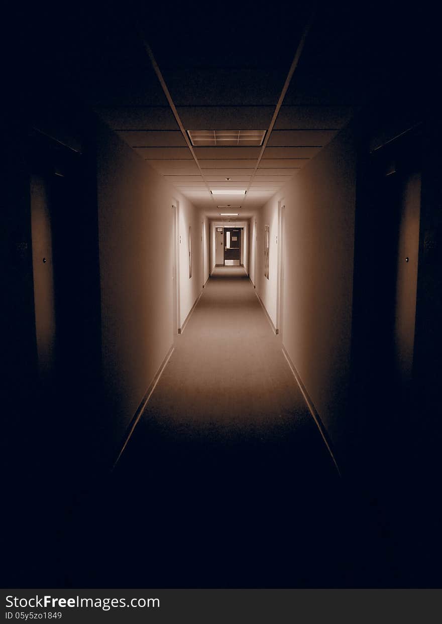 Sepia Hall way