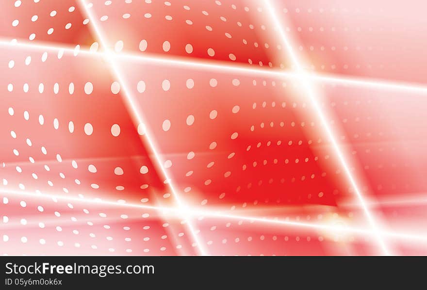 Red abstract background with dots