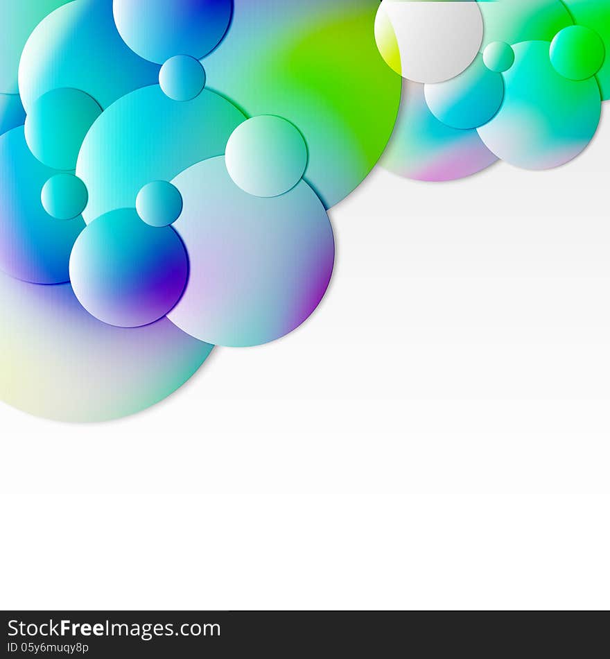 Abstract background with colored circles