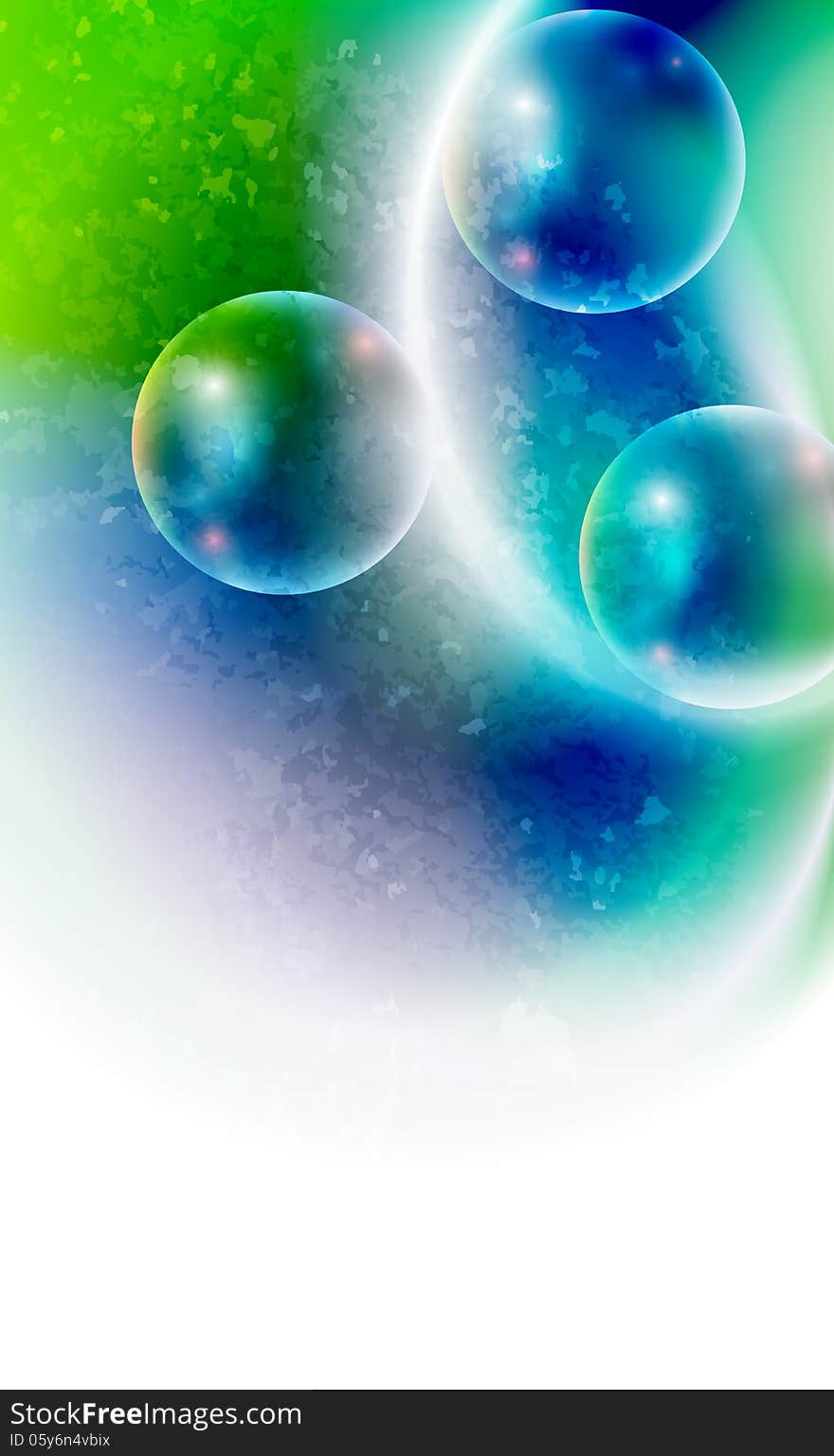 Modern abstract background with transparent bubbles