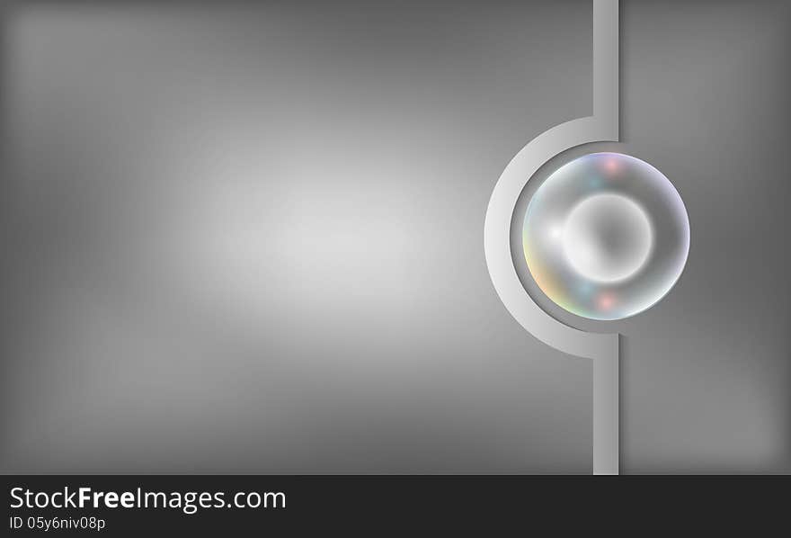 Gray abstract background with bubble