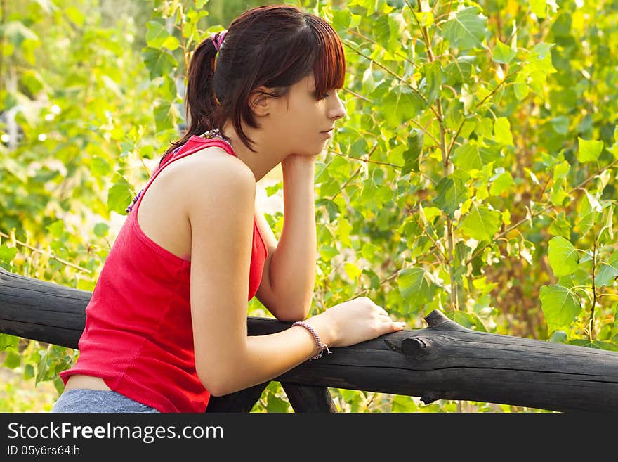 Lonely And Thoughtful Girl