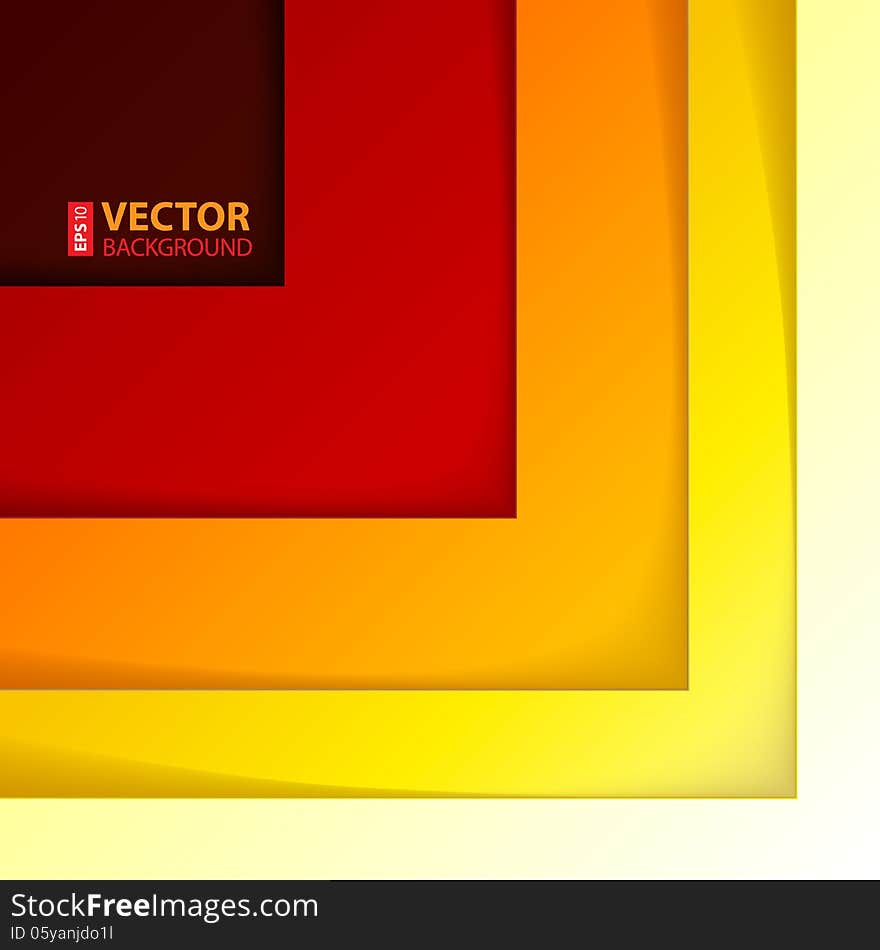 Abstract Red, Orange And Yellow Triangles