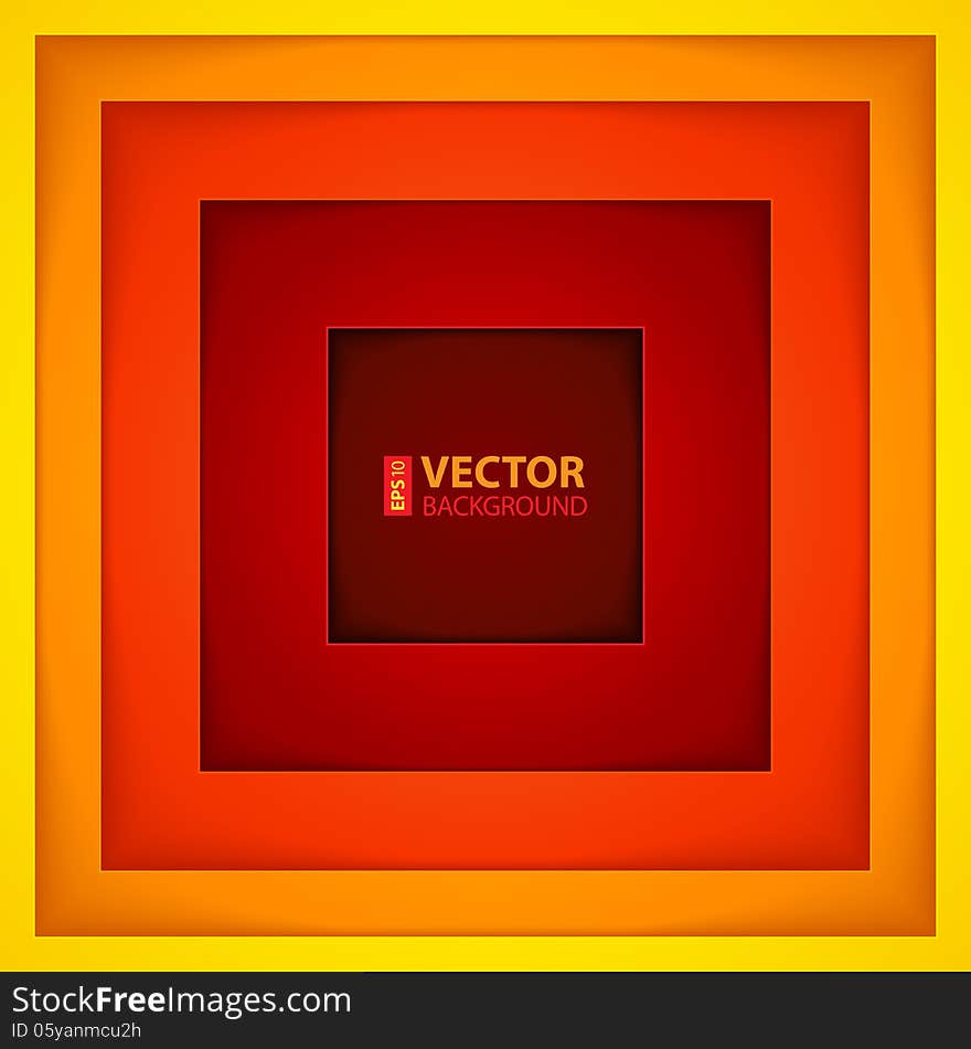 Abstract red, orange and yellow rectangle paper shapes background. RGB EPS 10 illustration. Abstract red, orange and yellow rectangle paper shapes background. RGB EPS 10 illustration