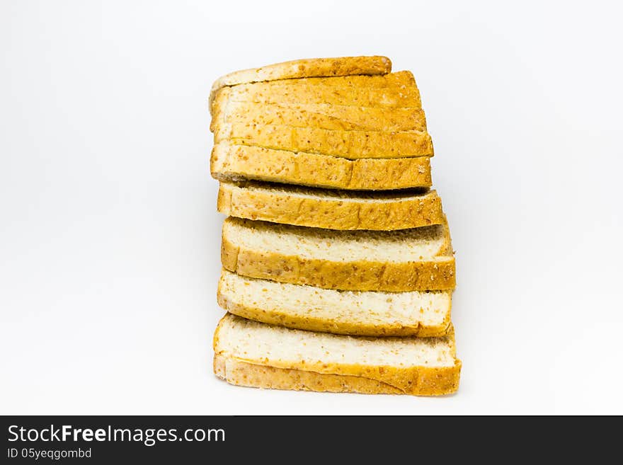 Whole Wheat Bread On White Background