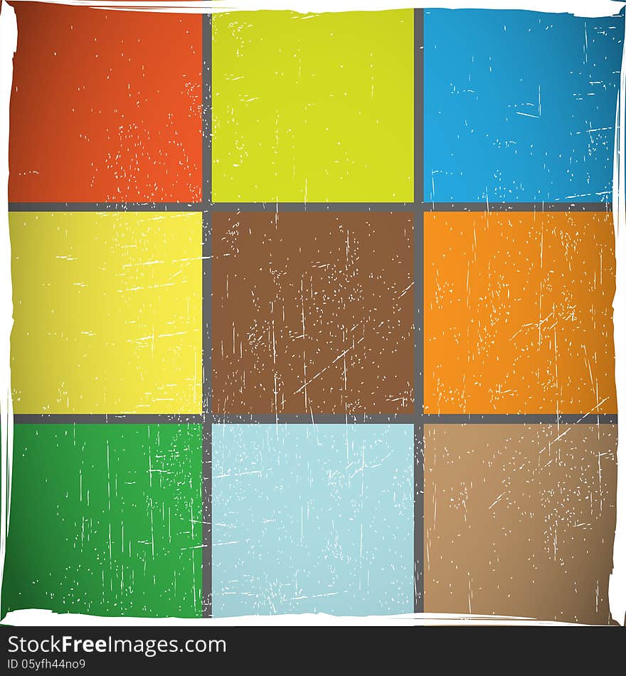 Colorful cubes abstract grungy background