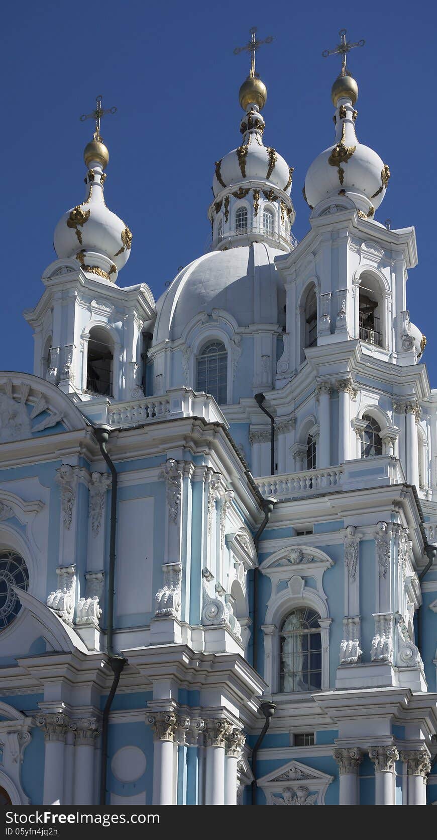 White with blue Orthodox Cathedral. White with blue Orthodox Cathedral