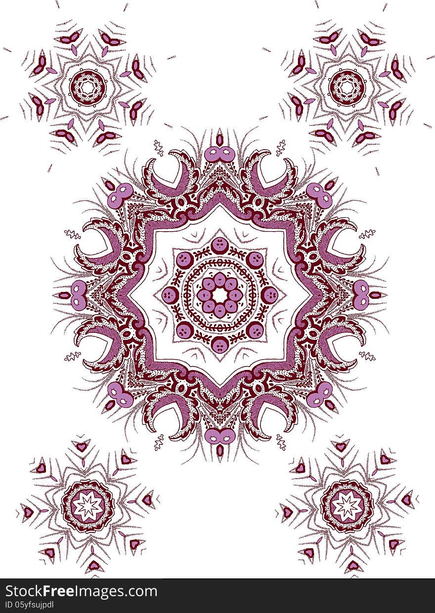 Mandala paisley henna design fashion indian. Mandala paisley henna design fashion indian