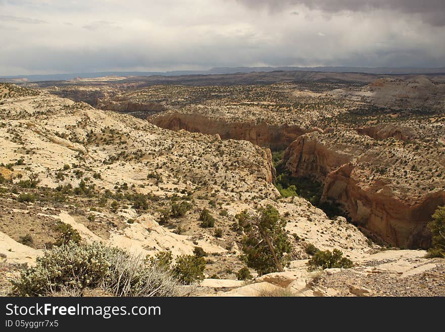 Scenic view to Canyon. Grand Staircase-Escalante, Utah, USA