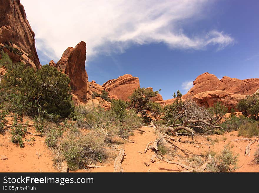 Scenic Trail. Arches National Park, Utah, USA