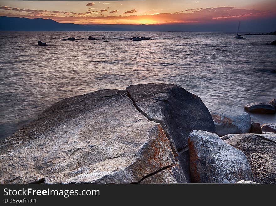 Rocks and Ocean in Pismo Beach California. Rocks and Ocean in Pismo Beach California