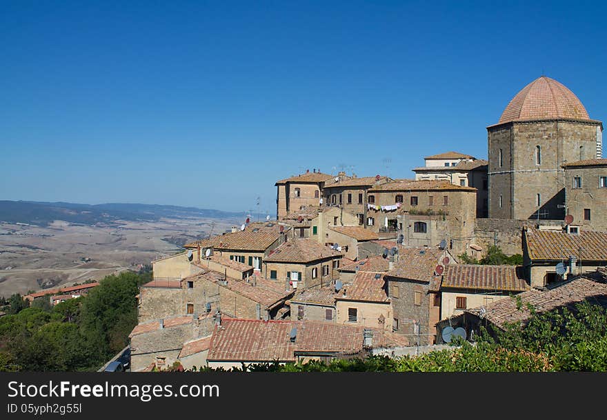 Volterra in Italy Skyline