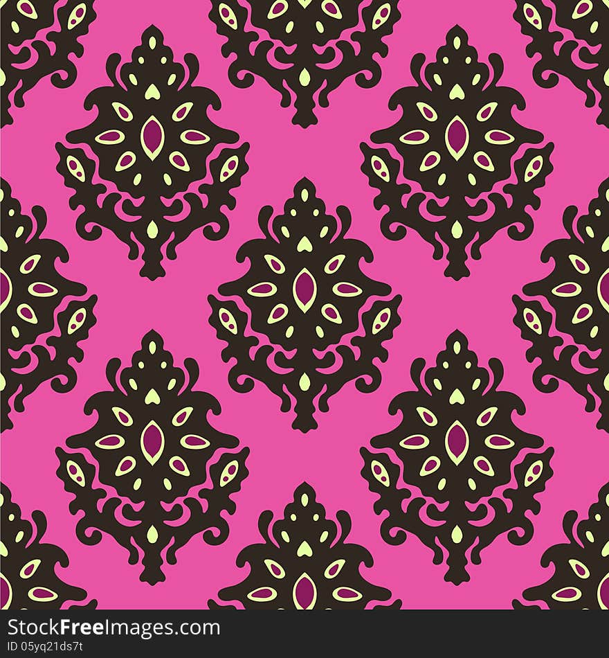 Seamless Vector Doodle Flower Patterm. Seamless Vector Doodle Flower Patterm