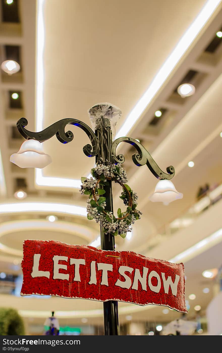 Christmas Signboard Let it snow